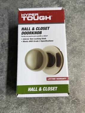 Hyper Tough Hall & Closet Doorknob Antique Brass Finish
